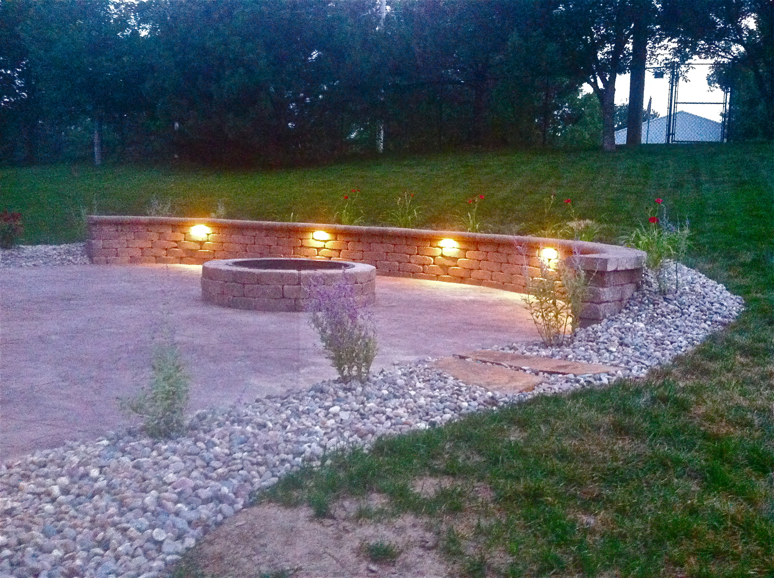 Brittany Beige Weston Wall And Fire Pit Friesen Landscaping Llc